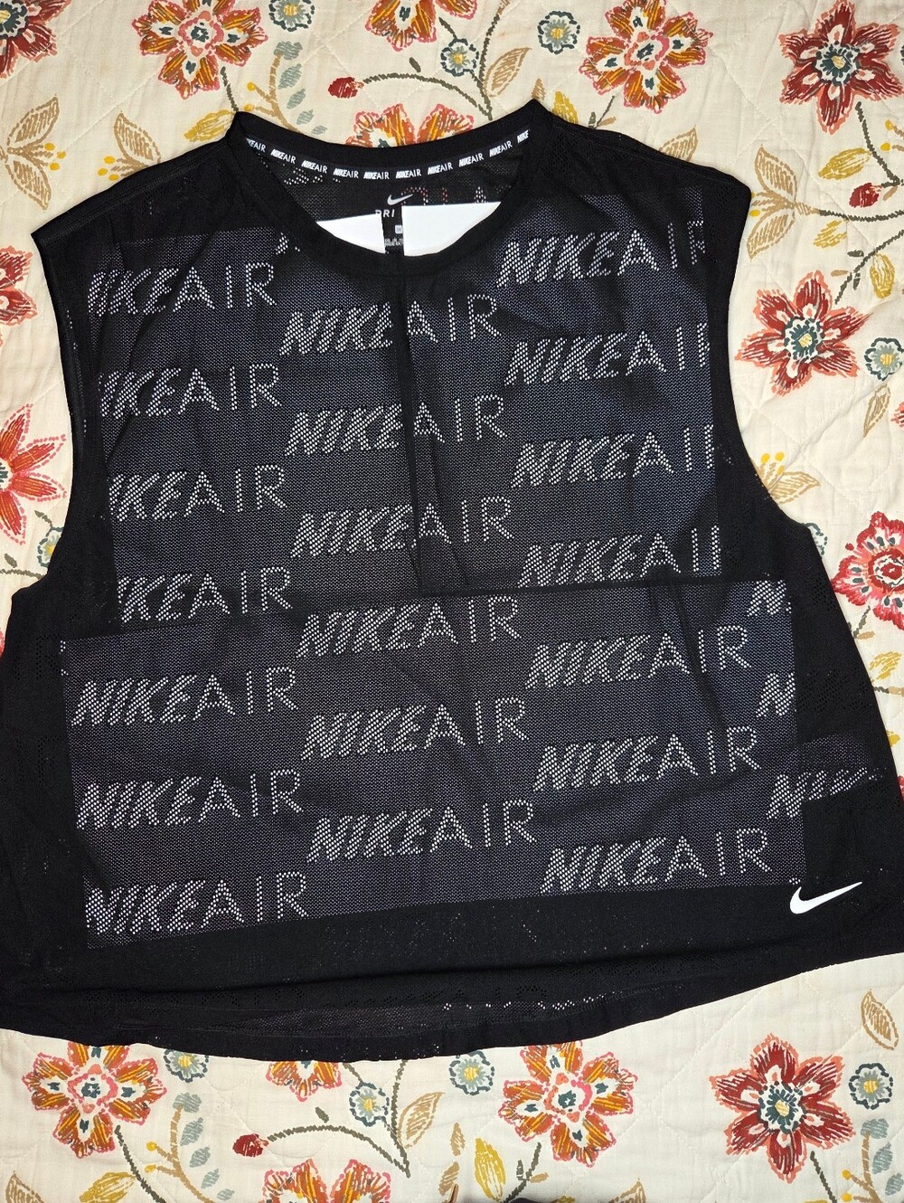 Women's plus size Nike dri fit mesh pattern athletic tank top, size 1X